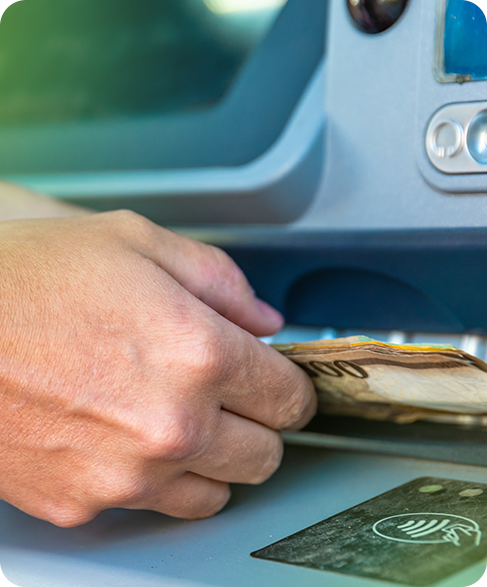 Withdrawing Cash from ATM Using Secure Card Access