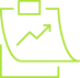 Chart icon with upward trend and clipboard