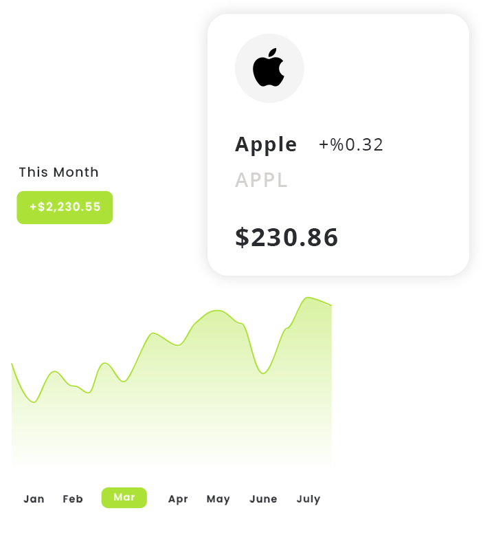Apple (AAPL) Stock Performance Tracker Apple stock price chart showing growth to $230.86